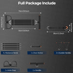 120lbs 4-Tube Pedal Puller – Multifunctional Resistance Band with Handles & Door Latch