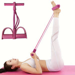 3pcs Yoga Resistance Band Set – Sit-Up Band, 8-Shape Tube & Thigh Trainer