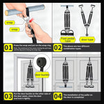 120lbs 4-Tube Pedal Puller – Multifunctional Resistance Band with Handles & Door Latch