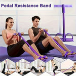 4-Tube Resistance Bands – Medium Tension Home Workout & Core Trainer