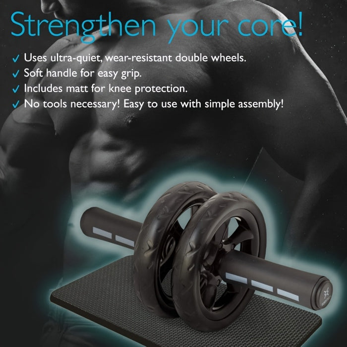 Ab Roller Wheel – Core & Full-Body Strength Trainer with Knee Pad