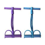 4-Tube Pedal Resistance Band – Full Body Home Workout & Muscle Toning Trainer