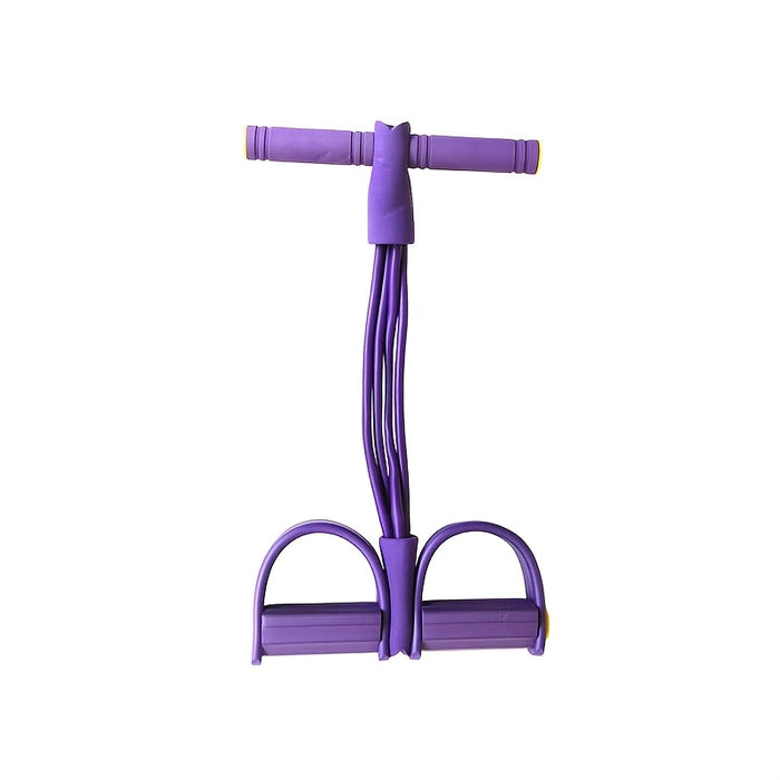 4-Tube Pedal Resistance Band – Full Body Home Workout & Muscle Toning Trainer