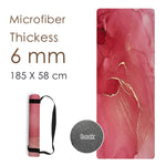 185 * 58CM 6MM Natural Rubber Yoga Mat Printed Women High Quality Fitness Mats Pilates Gym Exercise Healthy Tapete
