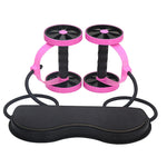AB Wheels Roller Stretch Elastic Abdominal Resistance Pull Rope Tool Abdominal Muscle Trainer Exercise Home Fitness Equipment