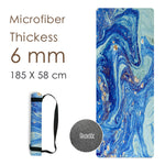 185 * 58CM 6MM Natural Rubber Yoga Mat Printed Women High Quality Fitness Mats Pilates Gym Exercise Healthy Tapete