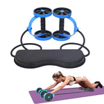 AB Wheels Roller Stretch Elastic Abdominal Resistance Pull Rope Tool Abdominal Muscle Trainer Exercise Home Fitness Equipment