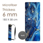 185 * 58CM 6MM Natural Rubber Yoga Mat Printed Women High Quality Fitness Mats Pilates Gym Exercise Healthy Tapete