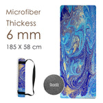 185 * 58CM 6MM Natural Rubber Yoga Mat Printed Women High Quality Fitness Mats Pilates Gym Exercise Healthy Tapete