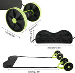 AB Wheels Roller Stretch Elastic Abdominal Resistance Pull Rope Tool Abdominal Muscle Trainer Exercise Home Fitness Equipment