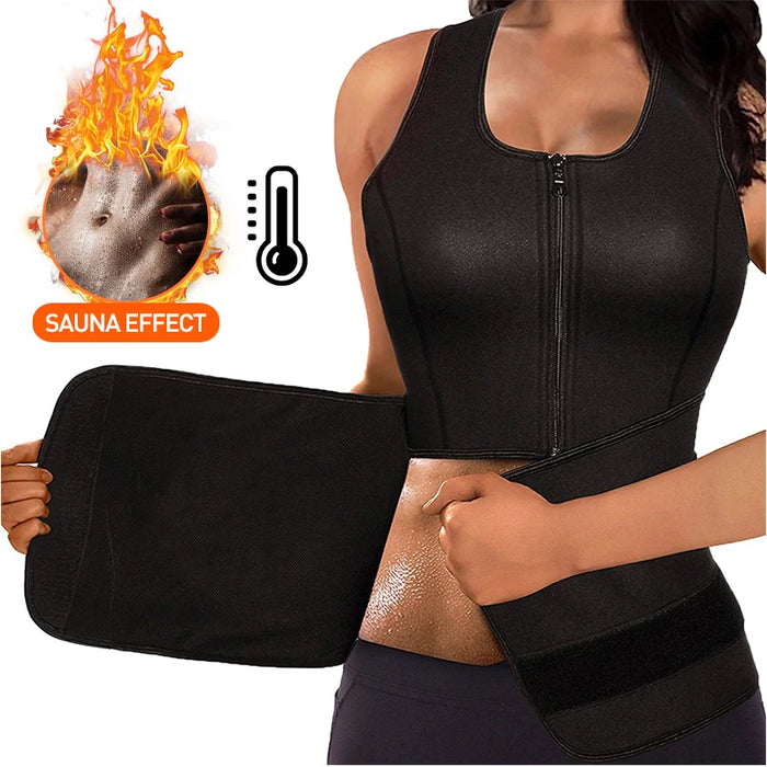 Plus size Waist Trainer Women gaine ventre plat Sweat Vest Sauna shapewear body shaper  weight loss Neoprene tummy Slim gaine