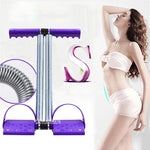 HX-8122 Single Double Spring Pull Rope Pedal Resistance Band Expander Home Gym Sit-Up Foot Pulling Rope Indoor Fitness Equipment