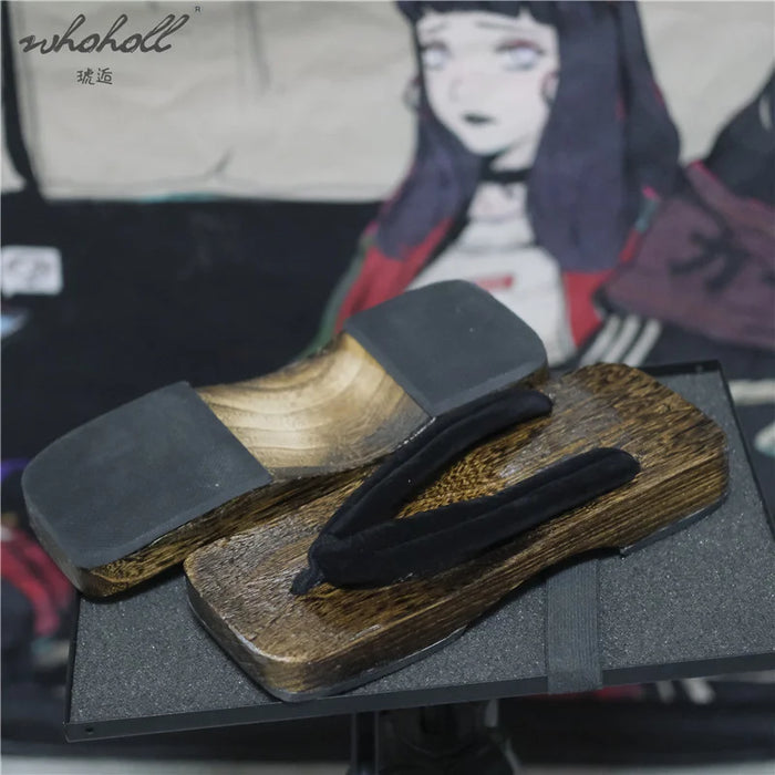 Man Slipper 2021 Summer Flip Flops Cosplay Japanese Samurai Geta Slippers Wood Clogs Sandals Thick Bottom Platform Sandals