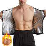 Men Sauna Sweat Vest Waist Trainer Corset Zipper Fitness Tank Top Slimming Body Shaper Compression Shirt Weight Loss Thermo Belt