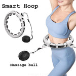 Adjustable Smart Sport Hoop With Massage Ball Counting Fitness Thin Waist Abdominal Exercise Hoop Ring Home Gym Training Tool