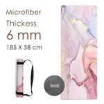 185 * 58CM 6MM Natural Rubber Yoga Mat Printed Women High Quality Fitness Mats Pilates Gym Exercise Healthy Tapete