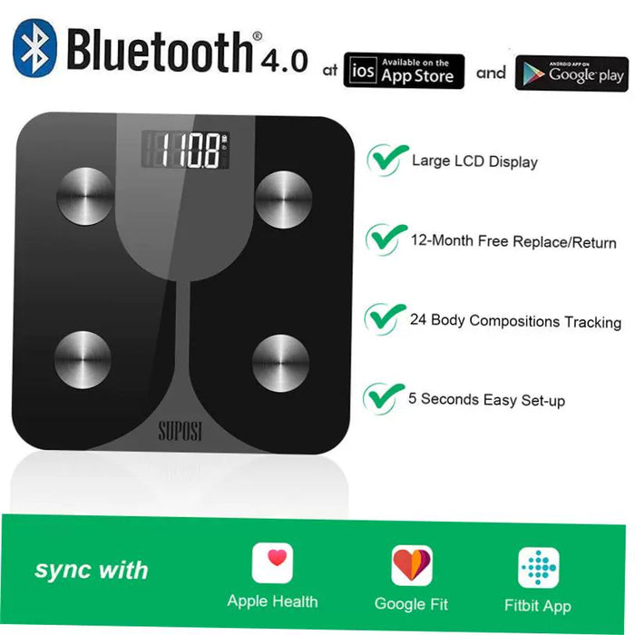 Body Fat Bathroom Scale – Accurate Weight, BMI & Fat Measurement in Lbs