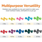Amazon Basics Vinyl Coated Hexagon Workout Dumbbell Hand Weight, Set of 2