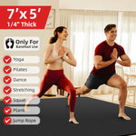 Yoga Mat, 6'x2'/6'x4'/7'x5'/8'x5' Thick Home Gym Mats, Wide Work Out Mat for Home Exercises, Non-Slip Large Workout Matt