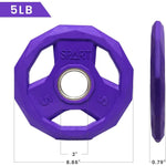 Dumbbell Handles with 40LB Weight Plate Set, Pair of Loadable Dumbbell Bar Set for 2 Inch Weight Plates