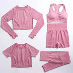 Fitness Workout Clothing Womens Gym Sets Fitness Apparel Suit Sport Active Wear 5pcs Yoga Set Yoga Clothes