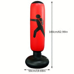 Inflatable Punching Bag for Kids and Adults 63" High Boxing Blow Up Bop Bag Freestanding Punch Bag Gift Set