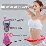 Slimming Hoop With Weight Exercise Weights Sport Sports Hoop Waist Trainer Exercise At Home Fitness Belly Abdominal Adjustable