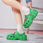 Summer Women Slippers 6cm Platform Sandals Outdoor Clogs Street Beach Slippers Massage Indoor Home Bathroom Slides Flip Flops 43