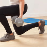 Amazon Basics Vinyl Coated Hexagon Workout Dumbbell Hand Weight, Set of 2