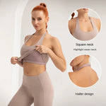 New Sports Tank Women Halter Sexy Backless Top Yoga Bras Gym Vest Fitness Corset Tops Workout Running Shirts Yoga Tank Top