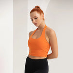 New Sports Tank Women Halter Sexy Backless Top Yoga Bras Gym Vest Fitness Corset Tops Workout Running Shirts Yoga Tank Top