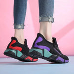 Fashion Womens Running Shoes Mesh Upper Breathable Outdoor Sports Shoe for Women Lightweight Casual Walking Footwears Lace-up