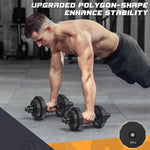 Weights Dumbbells Set, Adjustable Dumbbell Sets 22Lbs 44Lbs 66Lbs 88Lbs with Solid Steel, Barbell Free Weight Set with Connector