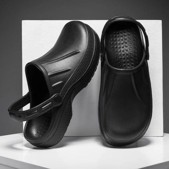 2023 Men's Women Hotel Kitchen Slippers Clogs Non-slip Waterproof Oil-proof Work Shoes Garden Nursing Resistant Cook Chef Shoes