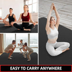 Yoga Mat, 6'x2'/6'x4'/7'x5'/8'x5' Thick Home Gym Mats, Wide Work Out Mat for Home Exercises, Non-Slip Large Workout Matt