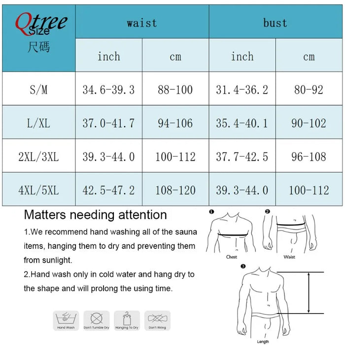 Qtree Men Slimming Sauna Jacket Hot Thermo Fat Burner Sweat Compression Vest Short-sleeved Body Shaper Weight Loss Waist Trainer