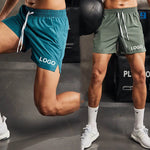 custom LOGO gym fitness apparel quick dry running Active Training Exercise Jogging Cycling Sports Athletic Shorts Men
