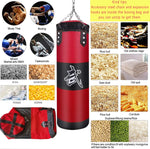 Punch Sandbag Durable Boxing Heavy Punch Bag With Metal Chain Hook Carabiner Fitness Training Hook Kick Fight Karate Taekwondo
