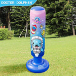 1.2M Inflatable Boxing Standing Bag Boxing Punch Sandbag PVC Boxing Column Training Target Stress Relief for Kid Gift