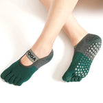 1 Pair Yoga Sports Socks Anti-slip Breathable Cotton Pilates Socks Sweat Absorbing Dance Sock Fitness Dancing Fingers Footwear