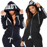 Womens Striped Tracksuit 2 Piece Outfits Casual Long Sleeve Full Zip Jacket and Pants Sport Set Sweatsuits