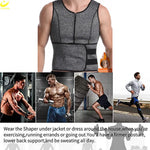 LAZAWG Sauna Vest for Men Neoprene Sweat Tank Top Weight Loss Top Thin Fat Burner Sportwear Slimming Sleeveless Body Shaper Gym