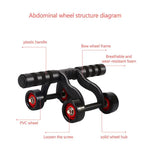 4 Wheel Automatic AbRollers Wheel Anti-Slip Abdominal WheelGym Abdominal Muscles Rebound Belly Wheel For Fitness Accessories