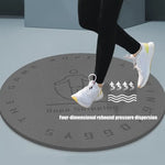 Jump Rope Mat Round Skipping Rope Mat Thick High-Density Yoga Mat Absorbing Shock Cardio Pad Fit Indoor Jump Roping Exercise