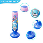 1.2M Inflatable Boxing Standing Bag Boxing Punch Sandbag PVC Boxing Column Training Target Stress Relief for Kid Gift