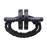 2Pcs Tpr Roller Pull Rope Stretchable Waist Abdominal Exercise Fitness Resistance Bands Slimming Trainer