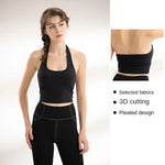 New Sports Tank Women Halter Sexy Backless Top Yoga Bras Gym Vest Fitness Corset Tops Workout Running Shirts Yoga Tank Top