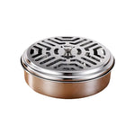 Mosquito Coil Box Portable Mosquito Coil Holder Stainless Incense Round Box Sawtooth Burner Box Mesh Plate Mosquito Coil St X2Y5