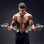 20.5-65.5lbs Adjustable Barbell Set, 2 in 1 Weight Dumbbell Set, Multifunction Free Weights Dumbbell Barbell Set