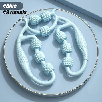 9-Wheel Muscle Roller – F Massage Tool for Cellulite & Soreness Relief